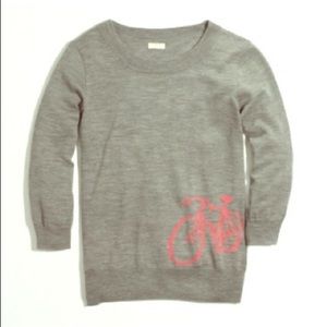 J Crew Tippi Sweater Gray Bicycle XXS